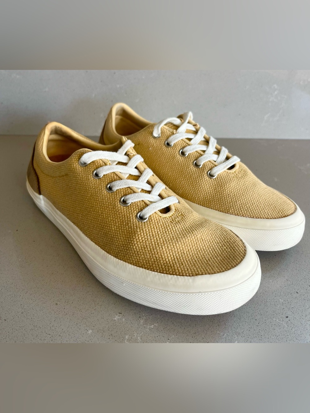 Arbor Legacy Yellow Lace Up Canvas Sneakers Shoes Women’s Size 6.5 - Picture 3 of 12